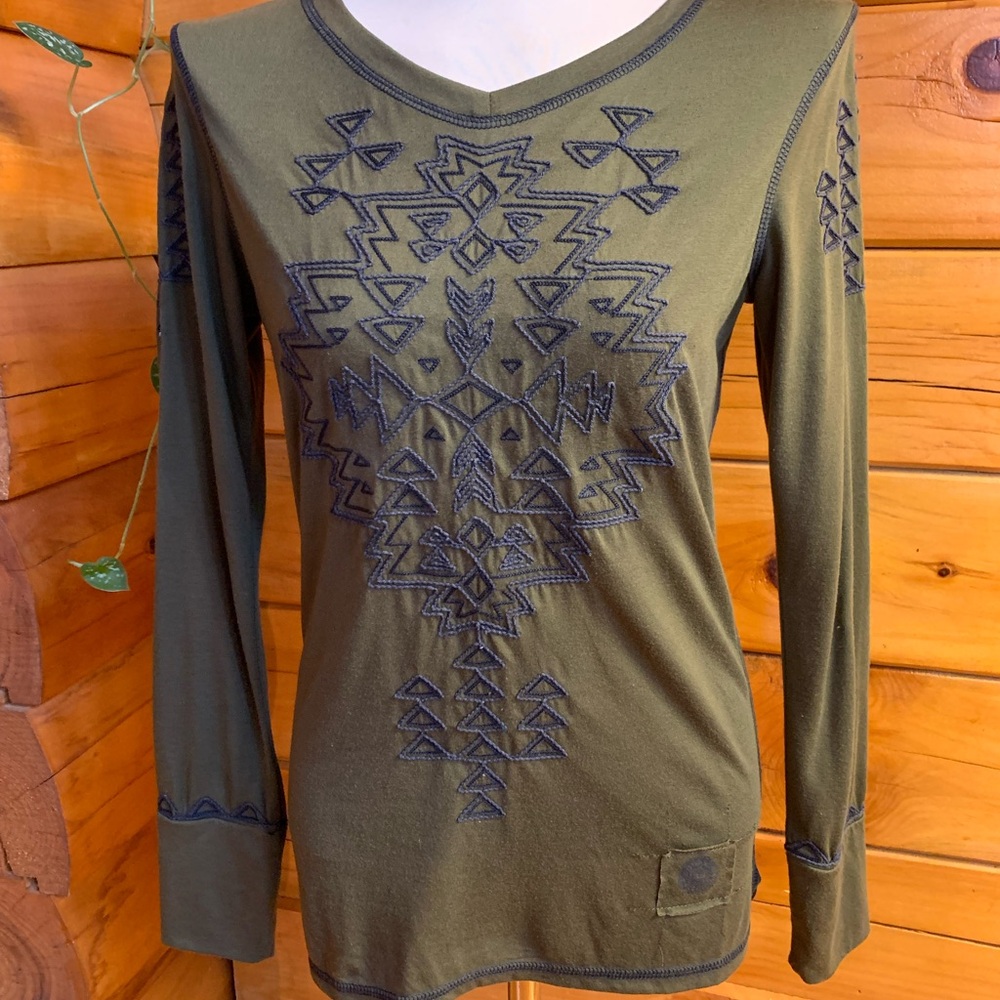 Double D Ranch Rocky Ridge Embroidered Shirt Size M